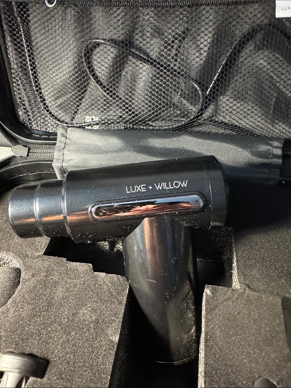 Luxe + Willow Black Massage Gun with Travel Case
